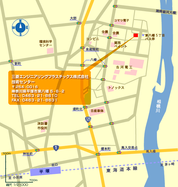 平塚地区ご案内図（詳細）